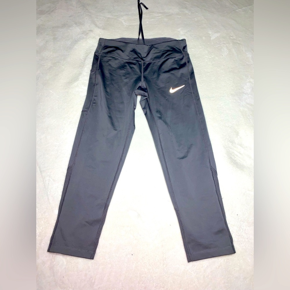 Nike Dri Fit Womens Capri Leggings Gray Size Small